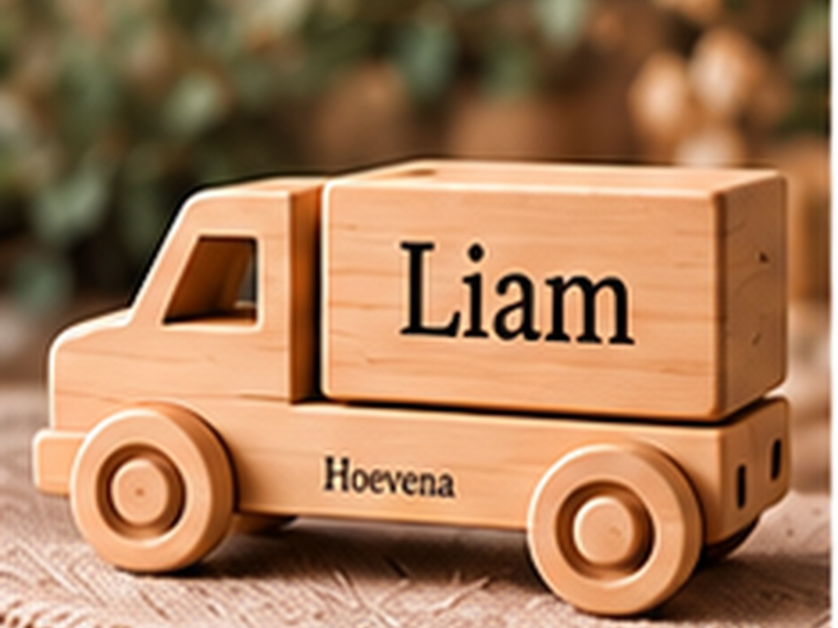 Houten speelgoedauto